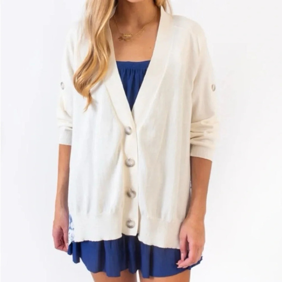 KOCH Longfellow Sweater Royal Toile Size Medium Nature Horses‎ - Picture 2 of 9